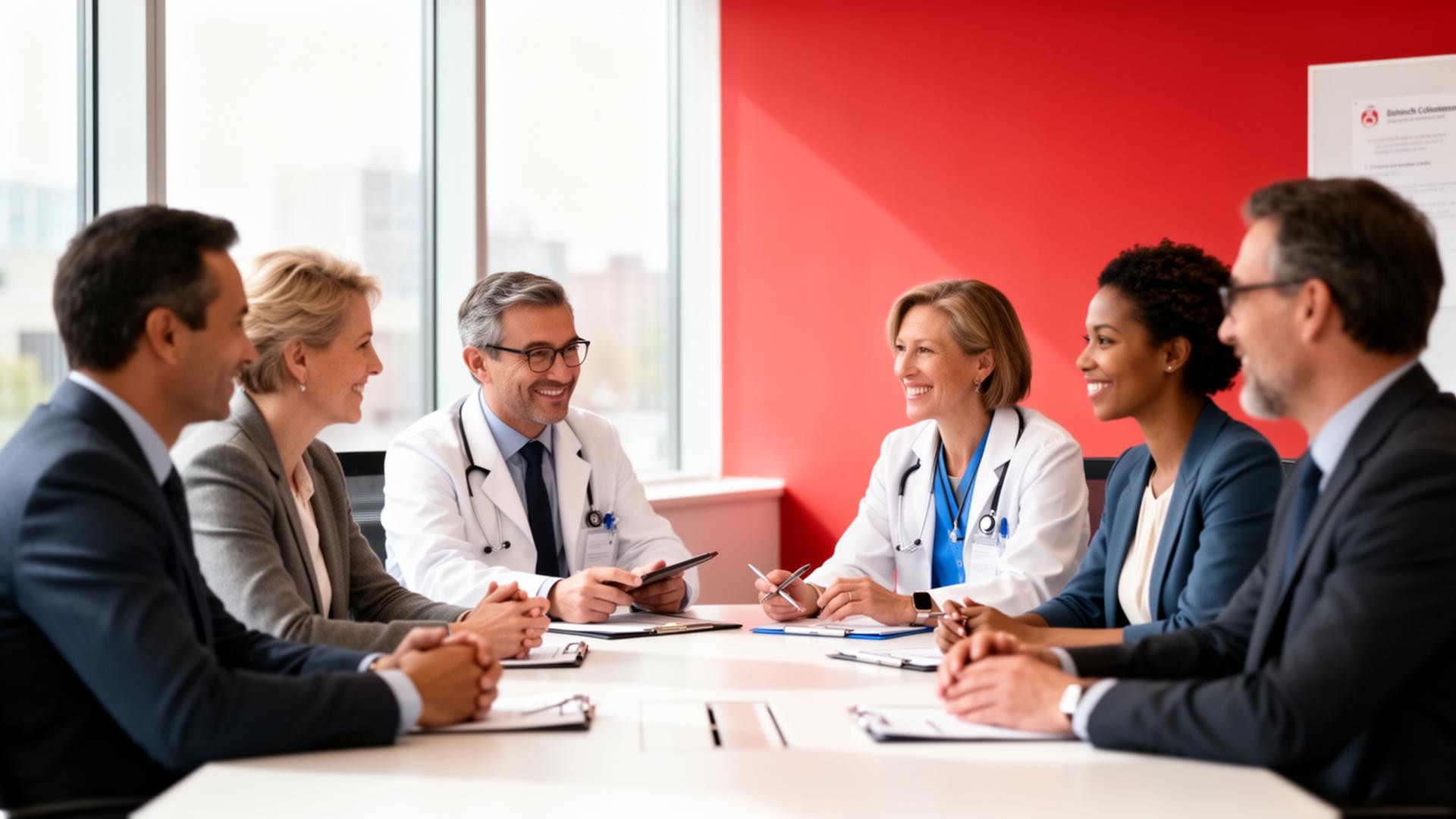 Healthcare and nonprofit executives collaborating